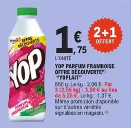 E.Leclerc Yop Parfum Framboise Offre Découverte Yoplait aanbieding