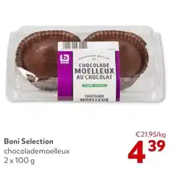 OKay Boni Selection chocolademoelleux 2 x 100 g aanbieding