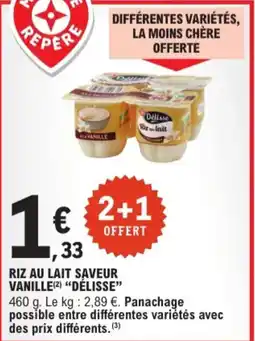 E.Leclerc Riz Au Lait Saveur Vanille Délisse aanbieding