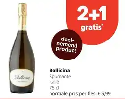 Spar Bollicina Spumante Italië 75 cl aanbieding