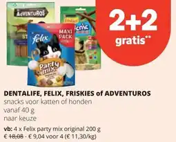 Spar DENTALIFE, FELIX, FRISKIES of ADVENTUROS aanbieding