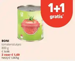 Spar BONI tomatenstukjes 800 g aanbieding