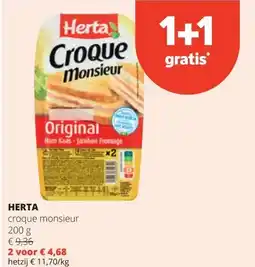 Spar HERTA croque monsieur 200 g aanbieding