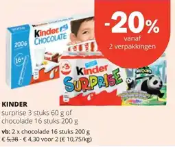 Spar KINDER aanbieding