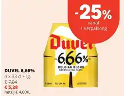 Spar DUVEL 6,66% aanbieding