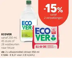 Spar ECOVER vanaf 250 ml aanbieding