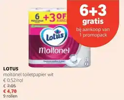 Spar LOTUS moltonel toiletpapier wit aanbieding