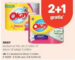 Spar OKAY keukenrol decor 3 rollen aanbieding