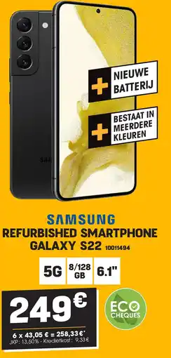 Electro Depot Samsung REFURBISHED SMARTPHONE GALAXY S22 aanbieding