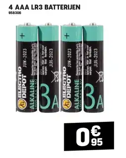 Electro Depot 4 AAA LR3 BATTERIJEN aanbieding