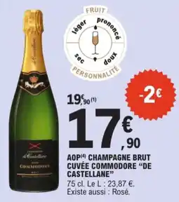 E.Leclerc AOP Champagne brut cuvée commodore de castellane aanbieding