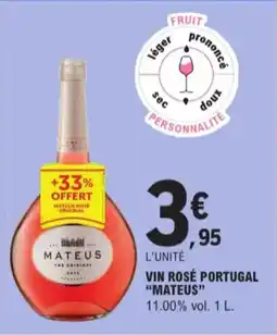 E.Leclerc L'unité vin rosé portugal mateus aanbieding