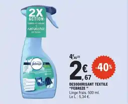 E.Leclerc Desodorisant textile febreze aanbieding
