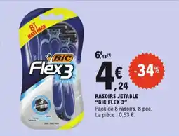E.Leclerc Rasoirs jetable bic flex 3 aanbieding