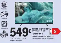E.Leclerc Samsung TV QLED 55Q7F2B pouces aanbieding