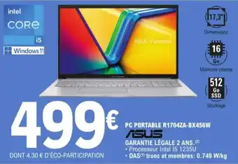 E.Leclerc PC portable R1704ZA-BX456W aanbieding