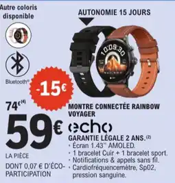 E.Leclerc Montre connectée rainbow voyager echo aanbieding