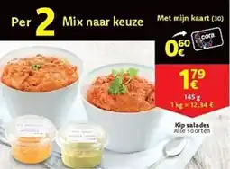 Cora Kip salades aanbieding