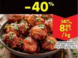 Cora Gehaktballetjes met jager tomaat of provençaalse saus aanbieding