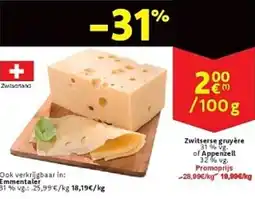 Cora Zwitserse gruyère aanbieding