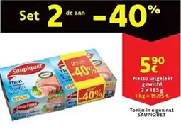 Cora Tonijn in eigen nat saupiquet aanbieding