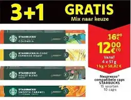 Cora Nespresso compatibele caps starbucks aanbieding