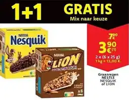 Cora Graanrepen nestle nesquik of lion aanbieding