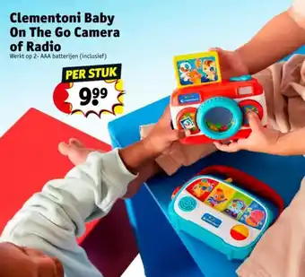 Kruidvat Clementoni Baby On The Go Camera of Radio aanbieding