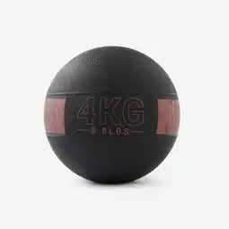 Decathlon Medicine ball 4 kg rubber sepia aanbieding