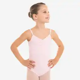 Decathlon Balletpakje met smalle bandjes voor meisjes lichtroze aanbieding