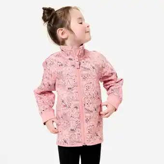 Decathlon Omkeerbaar vest met rits voor kinderen uniseks roze met print aanbieding