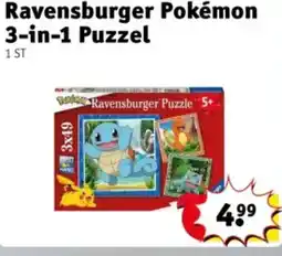 Kruidvat Ravensburger Pokémon 3-in-1 Puzzel aanbieding
