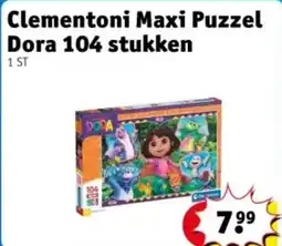 Kruidvat Clementoni Maxi Puzzel Dora 104 stukken aanbieding