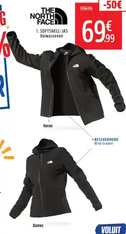 Intersport The north face softshell-jas volwassenen aanbieding