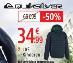 Intersport Quiksilver jas kinderen aanbieding