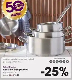 Hanos Select Cuisine Kook- en steelpannen aanbieding
