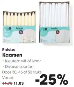 Hanos Bolsius Kaarsen aanbieding
