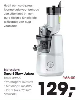 Hanos Espressions Smart Slow Juicer EP6900 aanbieding