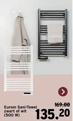 GAMMA Eurom Sani-Towel zwart of wit (500 W) aanbieding