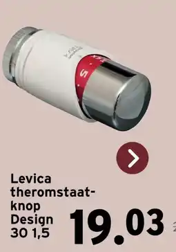 GAMMA Levica theromstaat- knop Design 30 1,5 aanbieding