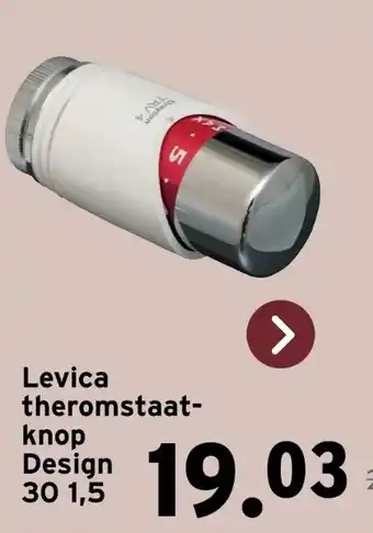 GAMMA Levica theromstaat- knop Design 30 1,5 aanbieding
