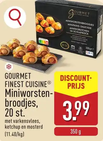 ALDI Gourmet finest cuisine miniworstenbroodjes aanbieding