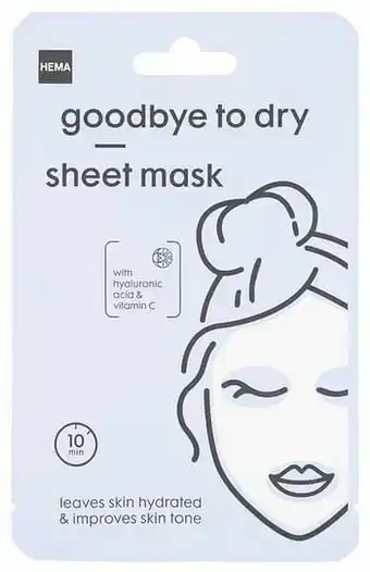 HEMA HEMA Sheet Gezichtsmasker - Goodbye To Dry aanbieding