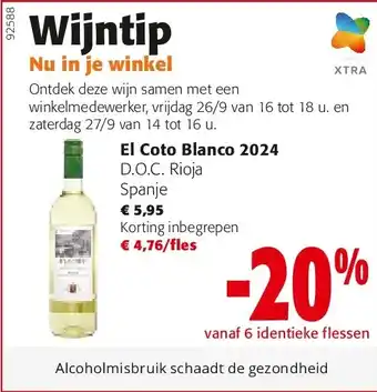 Colruyt El Coto Blanco 2024 aanbieding