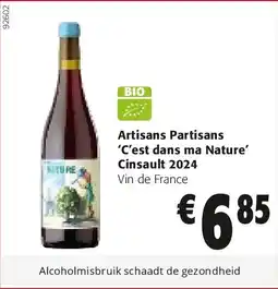 Colruyt Artisans Partisans ‘C’est dans ma Nature’ Cinsault 2024 aanbieding