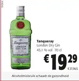 Colruyt Tanqueray London Dry Gin aanbieding
