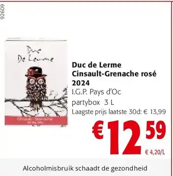 Colruyt Duc de Lerme Cinsault-Grenache rosé 2024 aanbieding