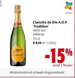 Colruyt Clairette de Die A.O.P. ‘Tradition’ aanbieding