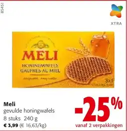 Colruyt Meli gevulde honingwafels 8 stuks 240 g aanbieding