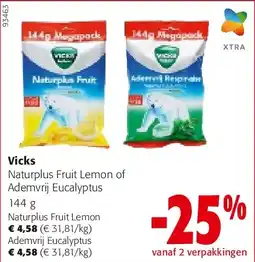 Colruyt Vicks Naturplus Fruit Lemon aanbieding